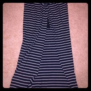 NWT Navy blue and white striped skirt